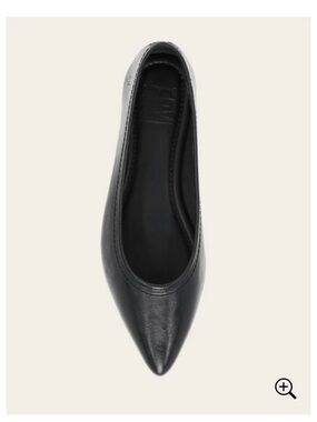 Frye Heather Ballet Flats Black Pointed Leather 7